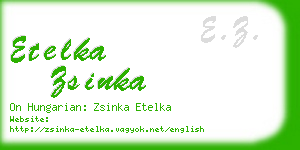 etelka zsinka business card